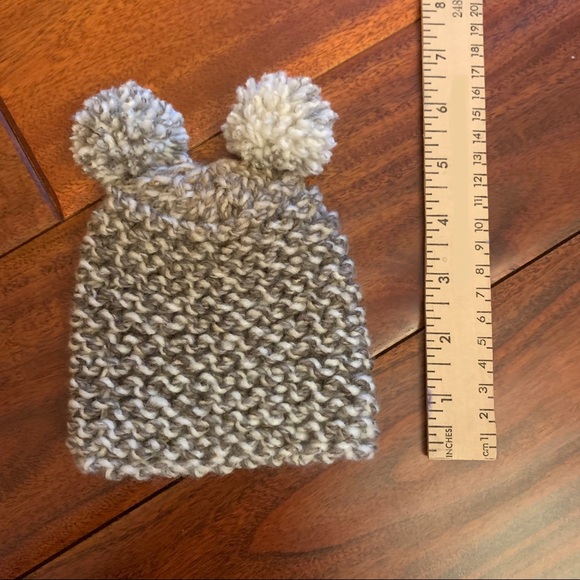 Loom Knit Bear Ear Baby Hat - Picture 2 of 4